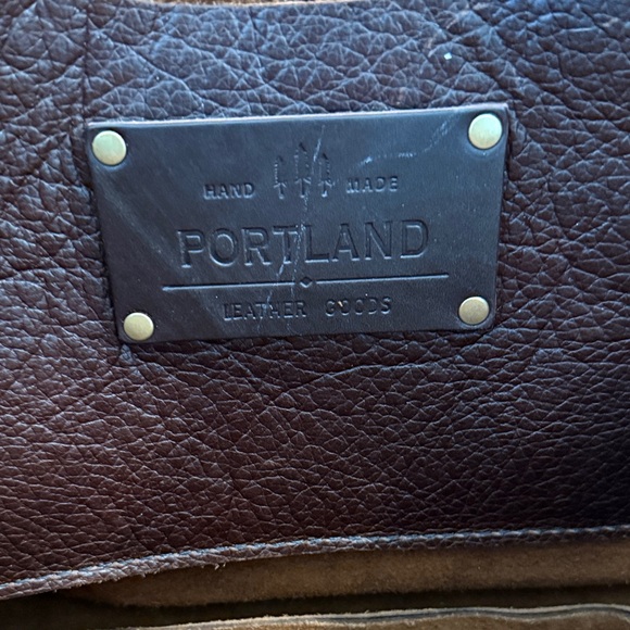 Portland Leather Rich Brown Tote- Coldbrew - Picture 5 of 8